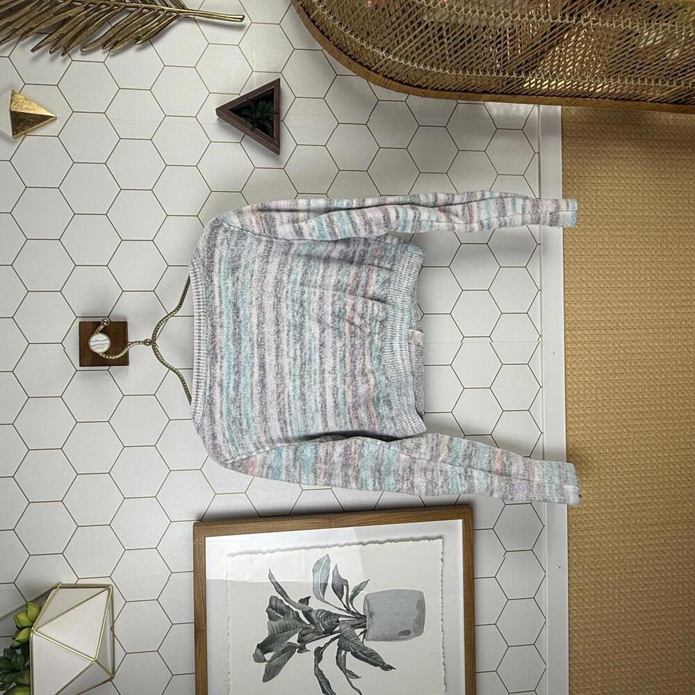 Daily Practice from Anthropologie Pastel Cropped Cardigan Sweater - Size - Large - Picture 3 of 6